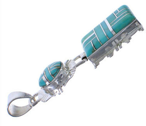 Southwest Silver And Turquoise Pendant PX30634